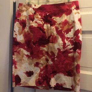 Flowered Pencil Skirt